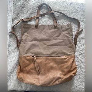 49 Square Miles Tan Foldable Crossbody Bag